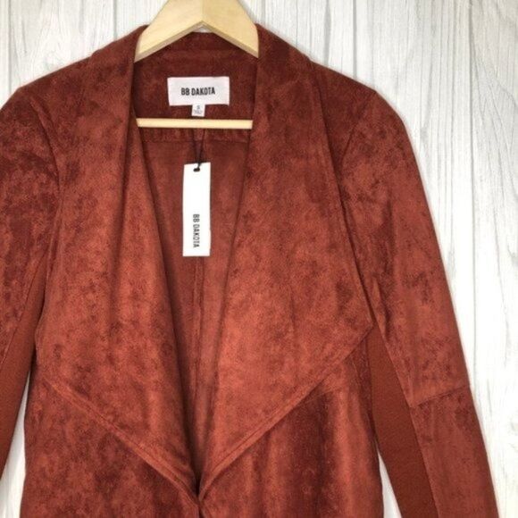 BB DAKOTA Wade Drape Front Faux Suede Jacket - Picture 3 of 7